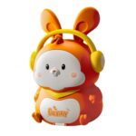 Ηλεκτρονικός Κουμπαράς Bunny Piggy με Μουσική & Δακτυλικό Αποτύπωμα (Πορτοκαλί)