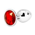 Anal Plug Large Red Clear