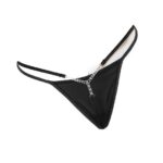 Μαύρο String Με T-Back Stras - No Xs-S - Image 2