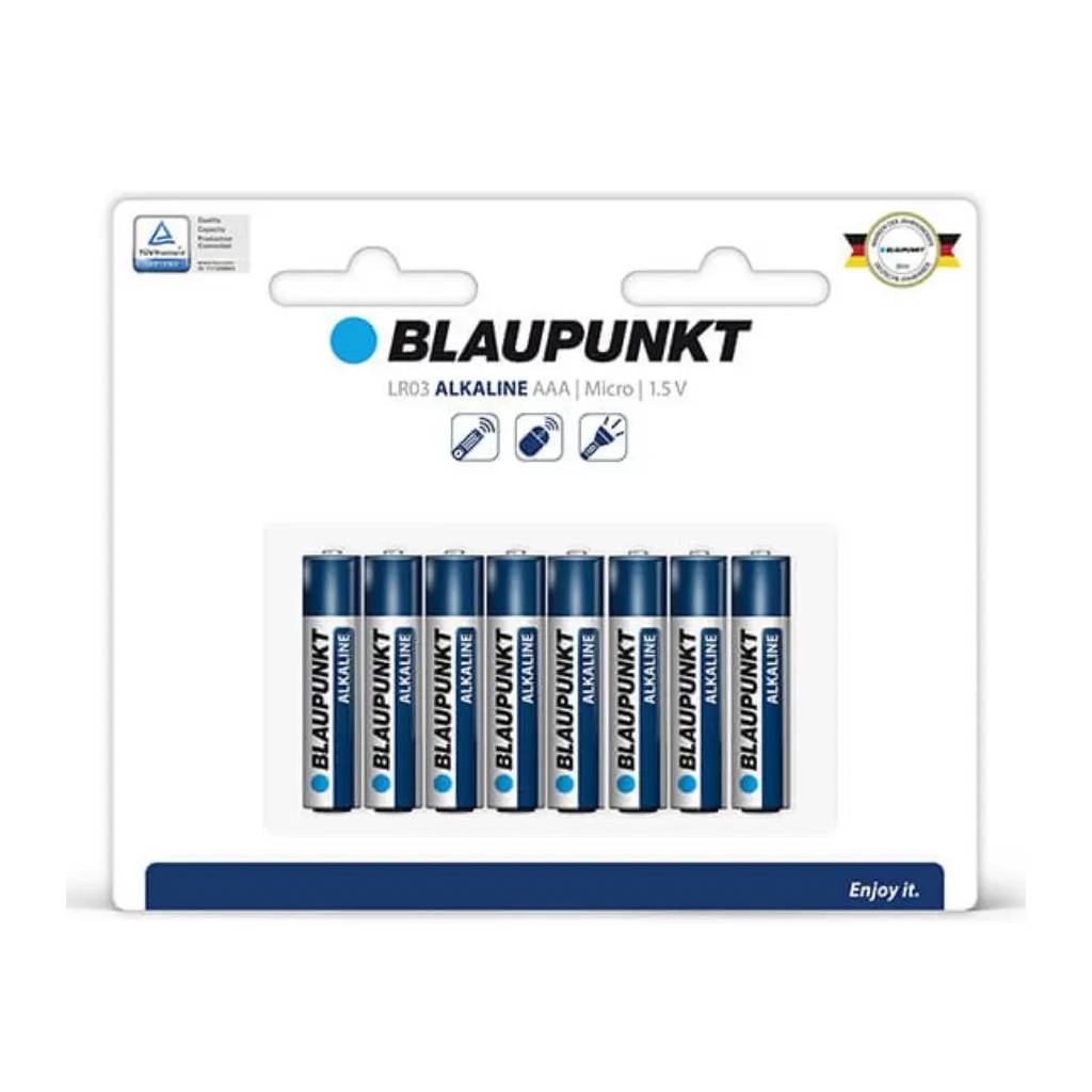 alkalikes bataries Blaupunkt LR03 AAA Αλκαλικές Μπαταρίες Υψηλής Απόδοσης Blaupunkt LR03 AAA 8τμχ - Image 1